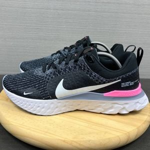 VERY GOOD - Nike React Infinity 3 Mens Running Shoes Black Gray Pink Size 11.5